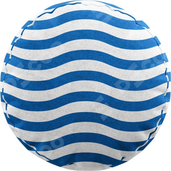 Подушка круглая Cortin «Волнистые линии»