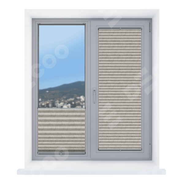 Штора плиссе Краш перламутр серый