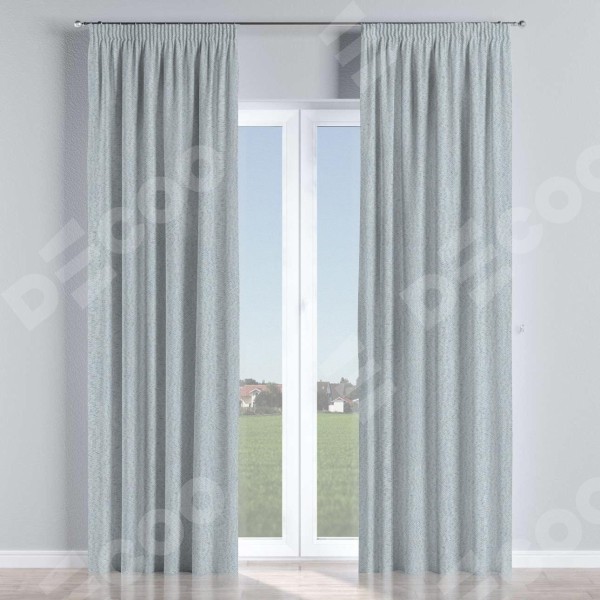 Комплект штор на тесьме «Карандаш», лён димаут цвет серый