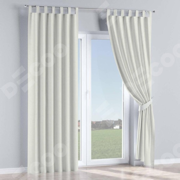 Комплект штор на петлях лён молочный