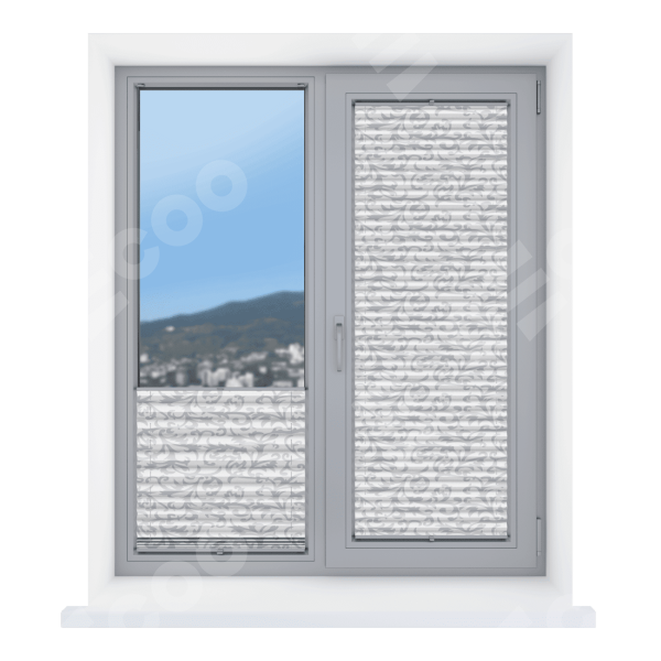 Штора плиссе Зимние чары серый