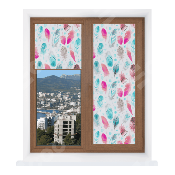 Рулонная штора Уни 2 с принтом Перья