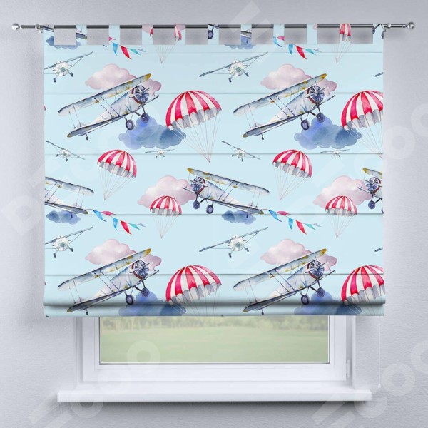 Римская штора «Кортин» на петлях «Самолет»