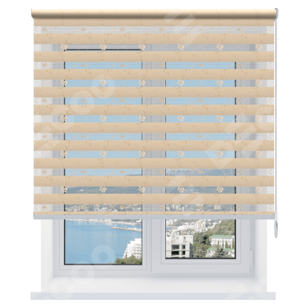 Рулонная штора День-ночь Elegant кремовый