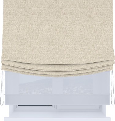 Римская штора «Кортин», день-ночь с мягкими складками, стиф димаут молочный