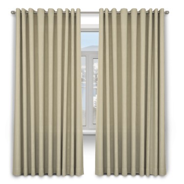 Шторы на люверсах ткань блэкаут однотонный, кофейный