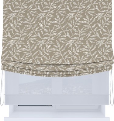 Римская штора «Кортин», день-ночь с мягкими складками, «Бежевая иллюзия»