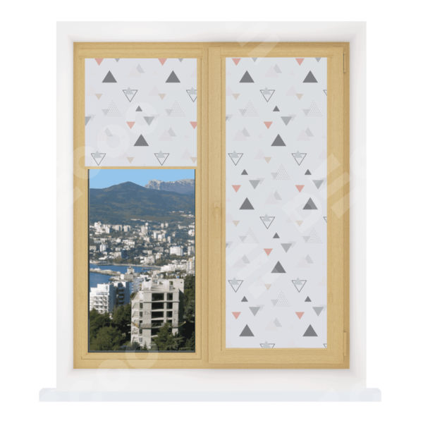 Рулонная штора Уни 2 с принтом Дождь из треугольников