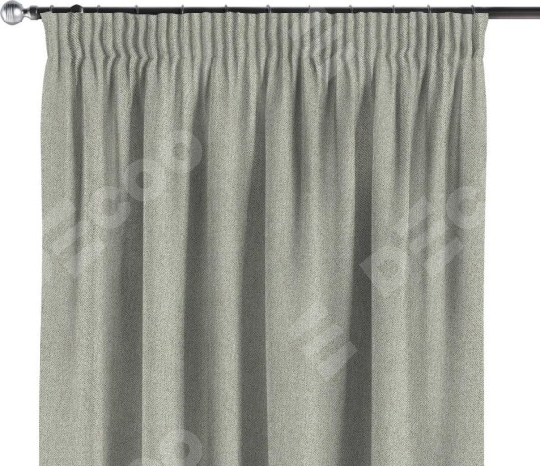 Комплект штор на тесьме «Карандаш», твид блэкаут коричнево-серый от 130 см